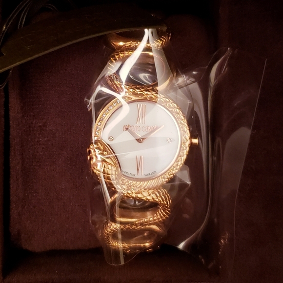 Roberto Cavalli by Franck Muller Womans Snake Bracelet Watch ( RV2L018M0031 ) - Picture 2 of 10